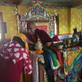 Dorje Palmo making Offering to Rinpoche
