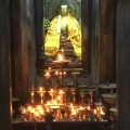 40 Butter Lamps in front of Alter at Mahabuddha Temple
